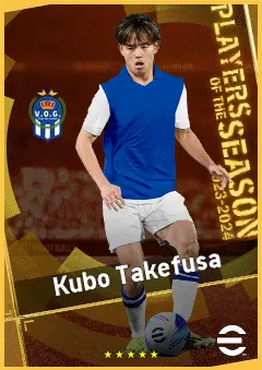 Kubo Takefusa eFootball 2026 player card, 94 OVR RWF