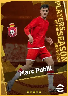 Marc Pubill eFootball 2026 player card, 92 OVR RB