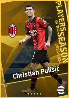 Christian Pulišić eFootball 2026 player card, 94 OVR RWF