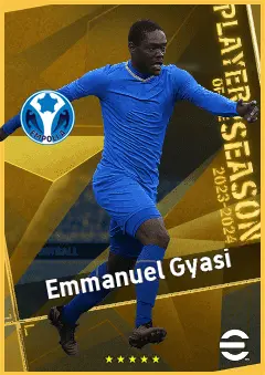 Emmanuel Gyasi eFootball 2026 player card, 92 OVR RB