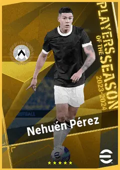 Nehuén Pérez eFootball 2026 player card, 94 OVR CB