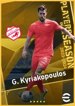 G. Kyriakopoulos eFootball 2026 player card, 92 OVR LB
