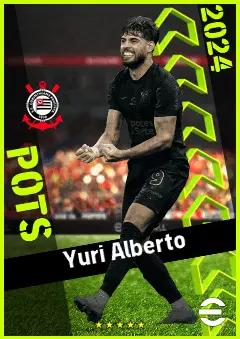 Yuri Alberto eFootball 2026 player card, 93 OVR CF