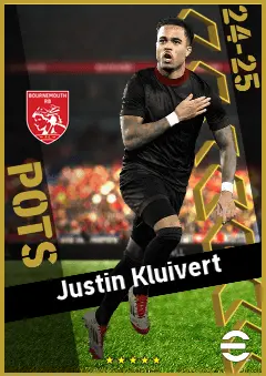 Justin Kluivert eFootball 2026 player card, 94 OVR AMF
