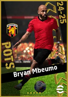 Bryan Mbeumo eFootball 2026 player card, 95 OVR RWF