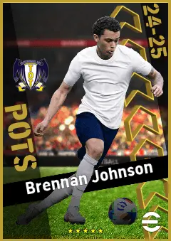 Brennan Johnson eFootball 2026 player card, 94 OVR RWF