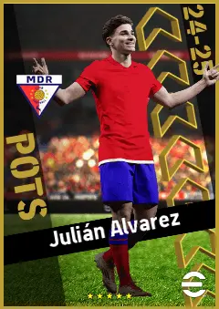 Julián Alvarez eFootball 2026 player card, 96 OVR CF