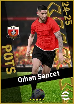 Oihan Sancet eFootball 2026 player card, 96 OVR AMF