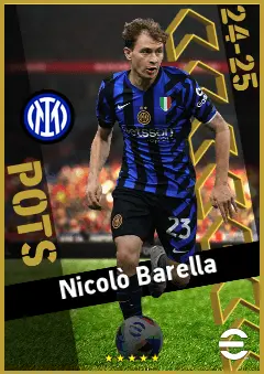 Nicolò Barella eFootball 2026 player card, 96 OVR CMF