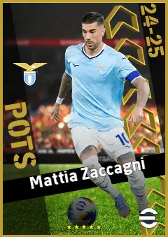 Mattia Zaccagni eFootball 2026 player card, 95 OVR LWF