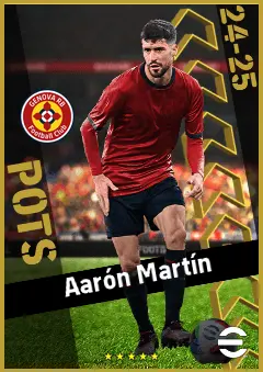 Aarón Martín eFootball 2026 player card, 93 OVR LMF
