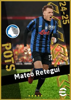 Mateo Retegui eFootball 2026 player card, 95 OVR CF
