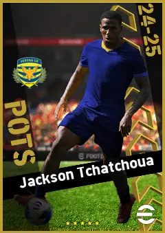 Jackson Tchatchoua eFootball 2026 player card, 93 OVR RMF