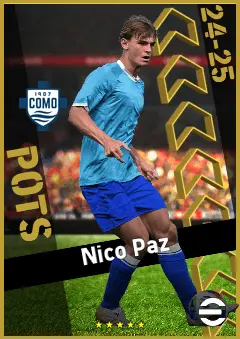 Nico Paz eFootball 2026 player card, 94 OVR AMF