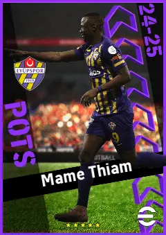 Mame Thiam eFootball 2026 player card, 93 OVR CF
