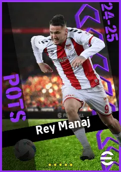 Rey Manaj eFootball 2026 player card, 92 OVR CF