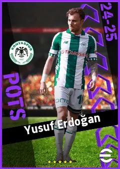 Yusuf Erdoğan eFootball 2026 player card, 91 OVR LWF