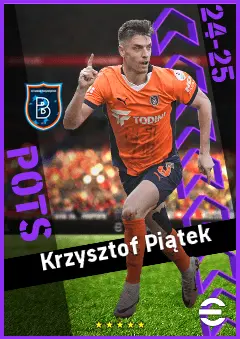 Krzysztof Piątek eFootball 2026 player card, 93 OVR CF