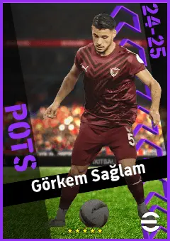 Görkem Sağlam eFootball 2026 player card, 91 OVR AMF