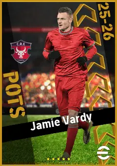 Jamie Vardy eFootball 2026 player card, 94 OVR CF