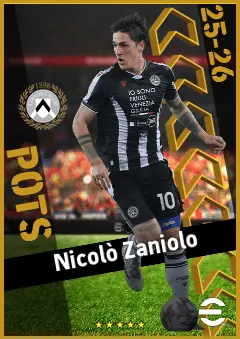 Nicolò Zaniolo eFootball 2026 player card, 95 OVR AMF