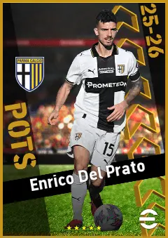 Enrico Del Prato eFootball 2026 player card, 93 OVR CB