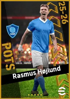 Rasmus Højlund eFootball 2026 player card, 95 OVR CF