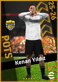 Kenan Yıldız eFootball 2026 player card, 96 OVR AMF