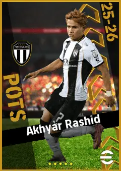 Akhyar Rashid eFootball 2026 player card, 92 OVR LWF