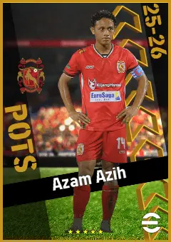 Azam Azih eFootball 2026 player card, 90 OVR CMF