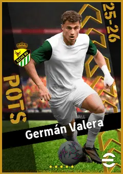Germán Valera eFootball 2026 player card, 93 OVR LMF