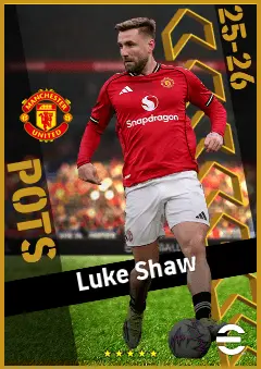 Luke Shaw eFootball 2026 player card, 95 OVR LB