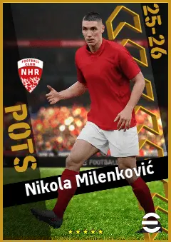 Nikola Milenković eFootball 2026 player card, 94 OVR CB