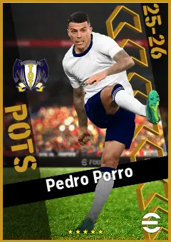Pedro Porro eFootball 2026 player card, 95 OVR RB