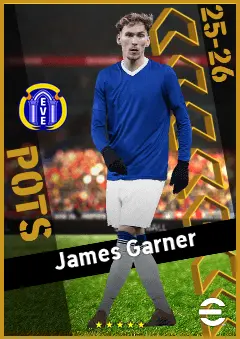 James Garner eFootball 2026 player card, 94 OVR DMF