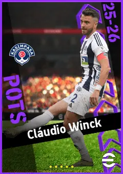 Cláudio Winck eFootball 2026 player card, 93 OVR RB