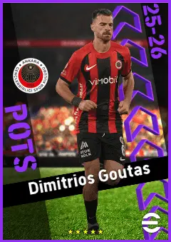 Dimitrios Goutas eFootball 2026 player card, 92 OVR CB