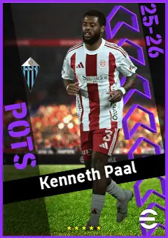 Kenneth Paal eFootball 2026 player card, 92 OVR LB