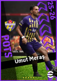 Umut Meraş eFootball 2026 player card, 92 OVR LB