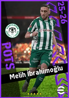 Melih İbrahimoğlu eFootball 2026 player card, 92 OVR CMF