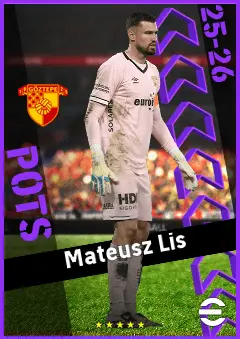 Mateusz Lis eFootball 2026 player card, 93 OVR GK