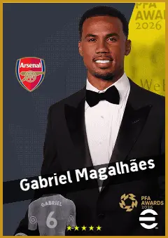 Gabriel Magalhães eFootball 2026 player card, 95 OVR CB