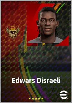 Edwars Disraeli eFootball 2026 player card, 75 OVR CB