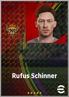Rufus Schinner eFootball 2026 player card, 73 OVR LB