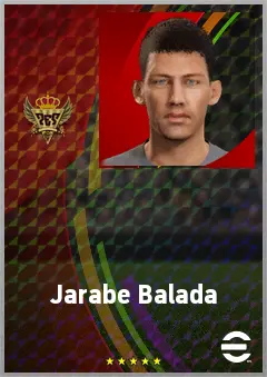 Jarabe Balada eFootball 2026 player card, 78 OVR CF