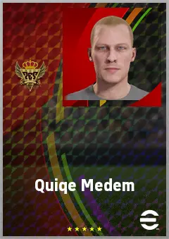 Quiqe Medem eFootball 2026 player card, 74 OVR RB