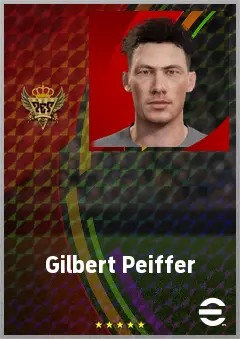 Gilbert Peiffer eFootball 2026 player card, 76 OVR RWF