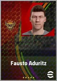Fausto Aduritz eFootball 2026 player card, 75 OVR LWF