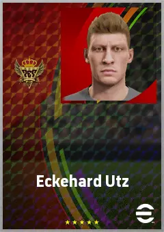 Eckehard Utz eFootball 2026 player card, 76 OVR CF
