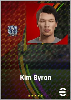 Kim Byron eFootball 2026 player card, 73 OVR CMF